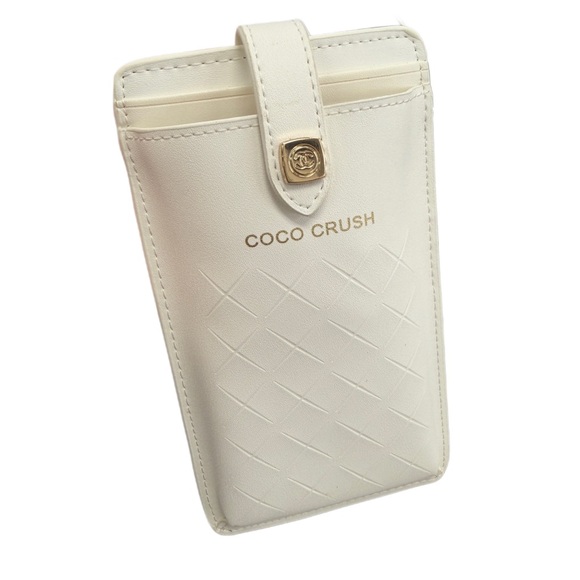 CHANEL Coco Crush White Phone Case Holder with Crossbody Strap NWT - Picture 1 of 4